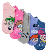 THE FAIRLY ODDPARENTS Ladies 5 Pair Of No Show Socks ‘ONE WISH COMIN’ UP!’ - Novelty Socks And Slippers