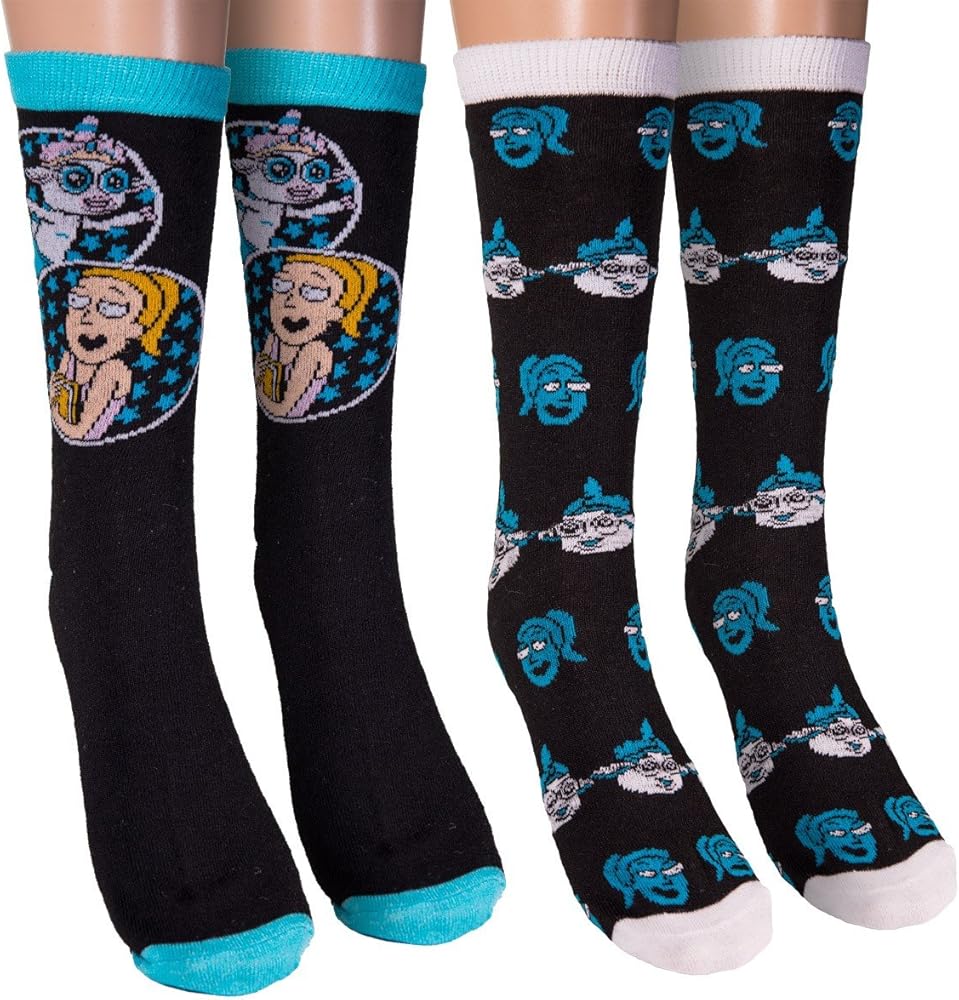 RICK & MORTY Men’s 2 Pair Of Socks SUMMER - Novelty Socks And Slippers