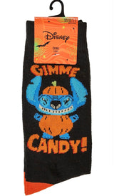 DISNEY LILO & STITCH Men’s HALLOWEEN 2 Pair Of Socks ‘GIMME CANDY!’ - Novelty Socks And Slippers