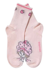 STRAWBERRY SHORTCAKE Ladies 2 Pair Of Socks - Novelty Socks And Slippers