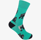 GORILLA Adult Unisex Socks FUNATIC Brand GORILLAS All Over - Novelty Socks And Slippers