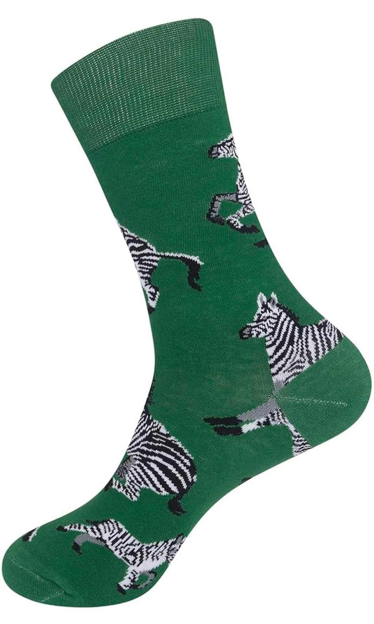 ZEBRA Adult Unisex Socks FUNATIC Brand Zebras All Over - Novelty Socks And Slippers