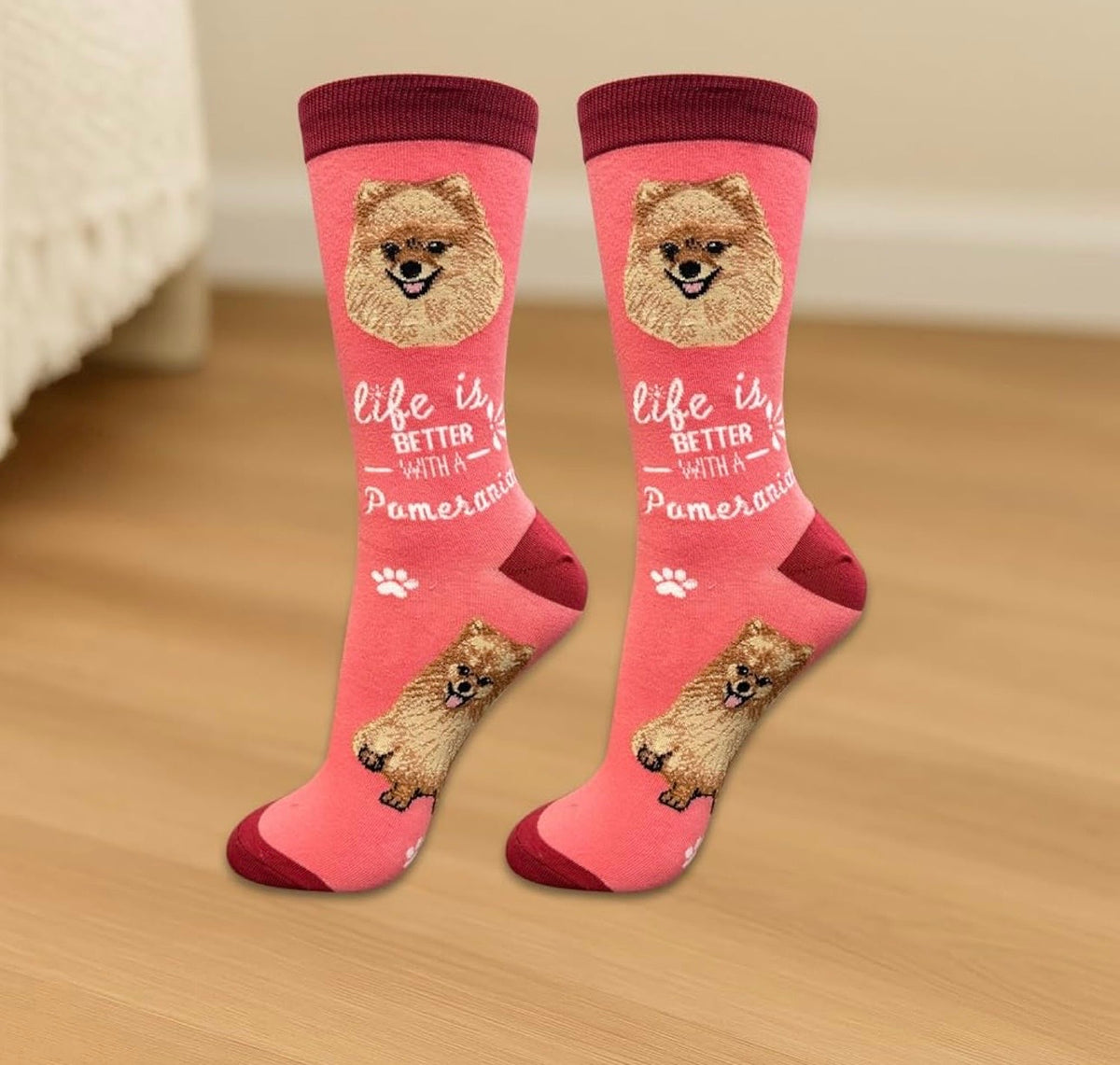 POMERANIAN Dog Adult Unisex Socks By E&S Pets Choose Style