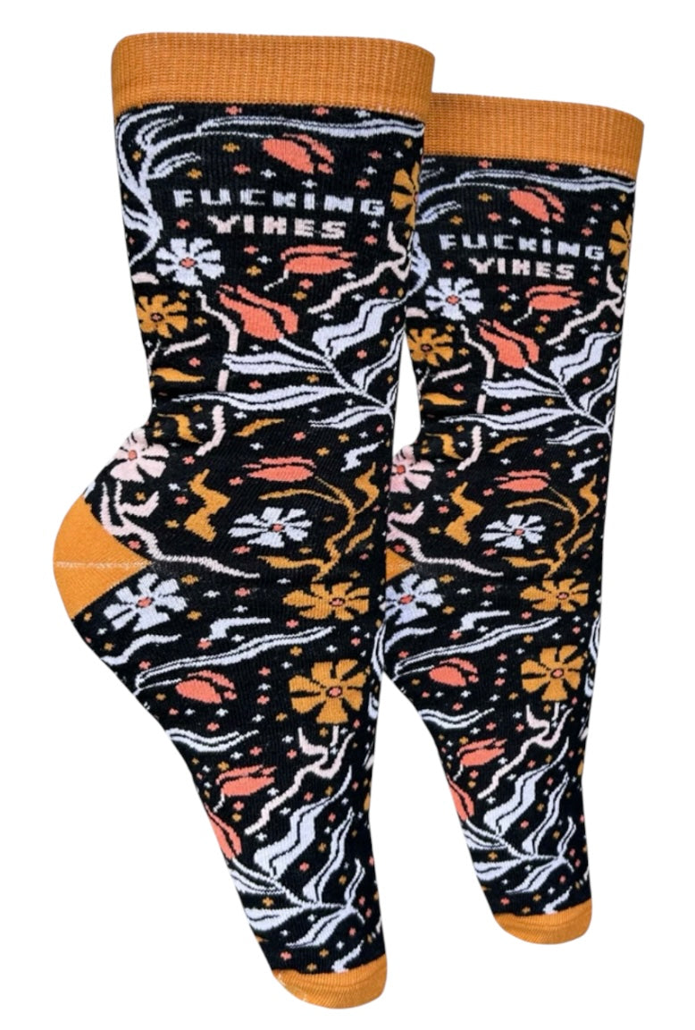 GROOVY THINGS Co. Brand Ladies FUCKING YIKES Socks - Novelty Socks And Slippers