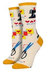 SOCKSMITH Brand Ladies SEWING Socks SEW IN LOVE - Novelty Socks And Slippers