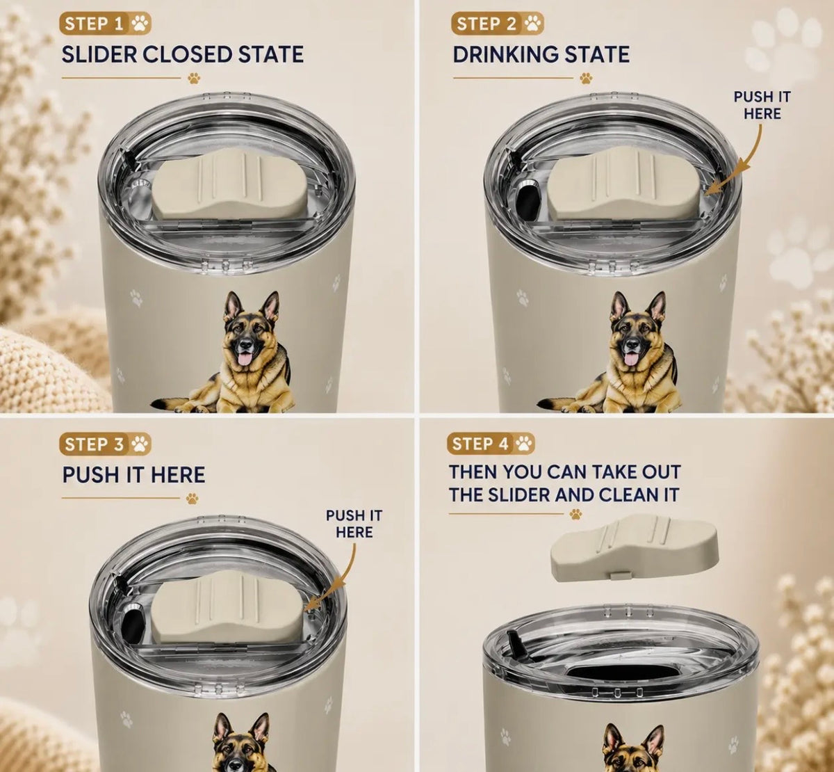 Dog & Cat Stainless Steel Ultimate 20 Oz. Hot & Cold Travel Mug Tumbler By E&S Pets (Choose From 40+ BREEDS)