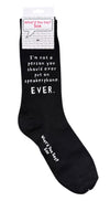 WHAT’D YOU SAY Brand Unisex I’M NOT A PERSON YOU SHOULD EVER PUT ON SPEAKERPHONE. EVER. Socks - Novelty Socks And Slippers