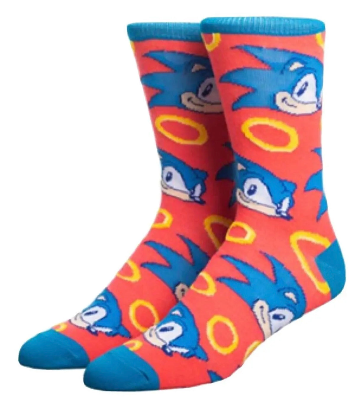 SONIC THE HEDGEHOG Men’s Socks With RINGS BIOWORLD Brand - Novelty Socks And Slippers