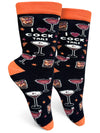 I LOVE COCK TAILS Ladies Socks GROOVY THINGS Brand - Novelty Socks And Slippers