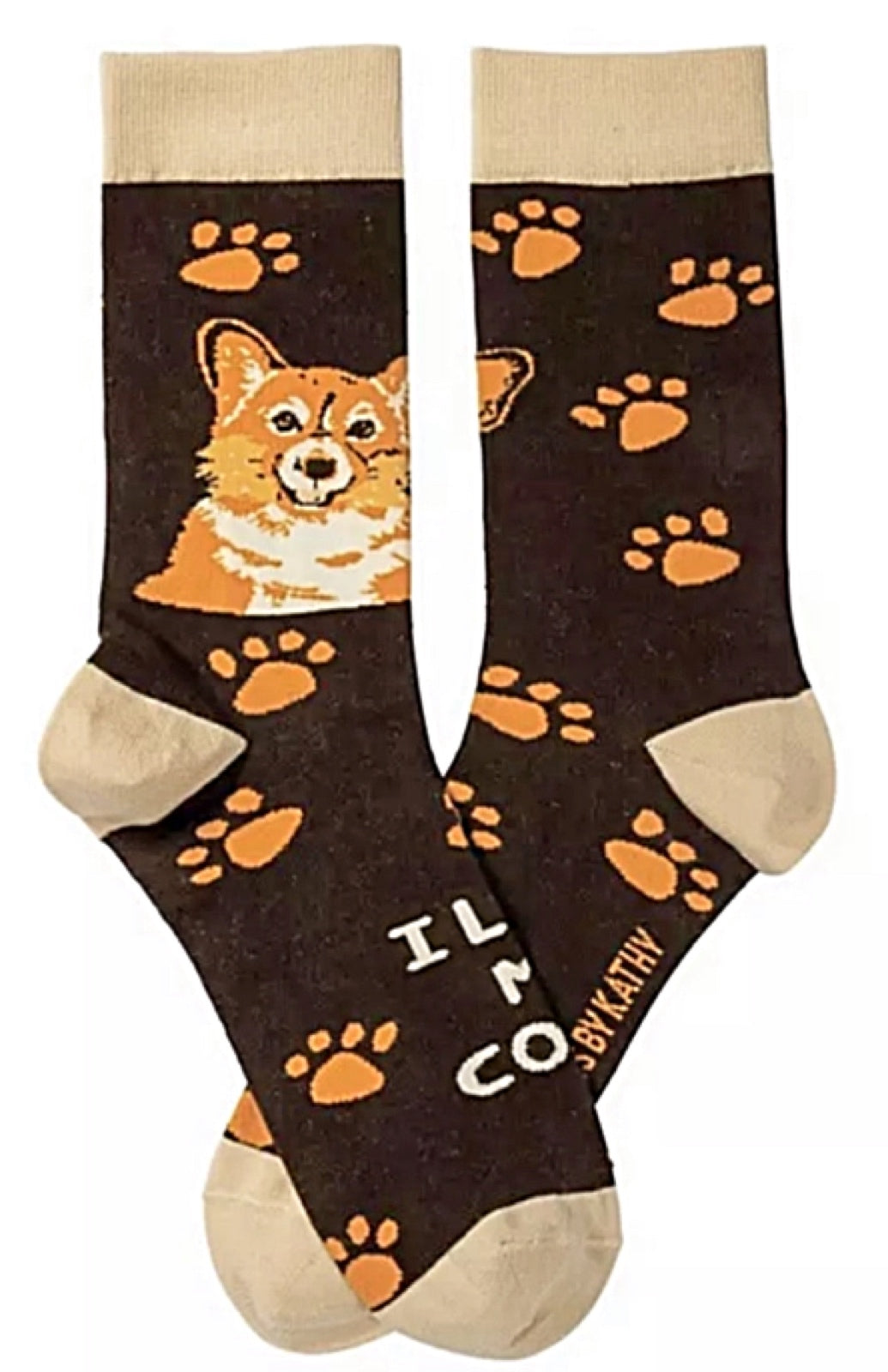 PRIMITIVES BY KATHY Unisex ‘I LOVE MY CORGI’ Dog Socks - Novelty Socks for Less