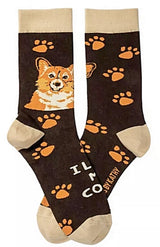 PRIMITIVES BY KATHY Unisex ‘I LOVE MY CORGI’ Dog Socks - Novelty Socks for Less