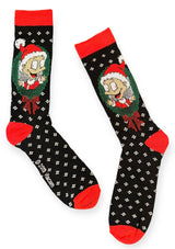 RUGRATS Mens CHRISTMAS Socks TOMMY PICKLES IN SANTA HAT - Novelty Socks And Slippers