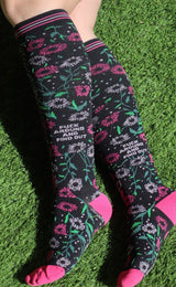 FUCK AROUND & FIND OUT Ladies 15-20 mmHg Compression Socks GROOVY THINGS Brand - Novelty Socks And Slippers