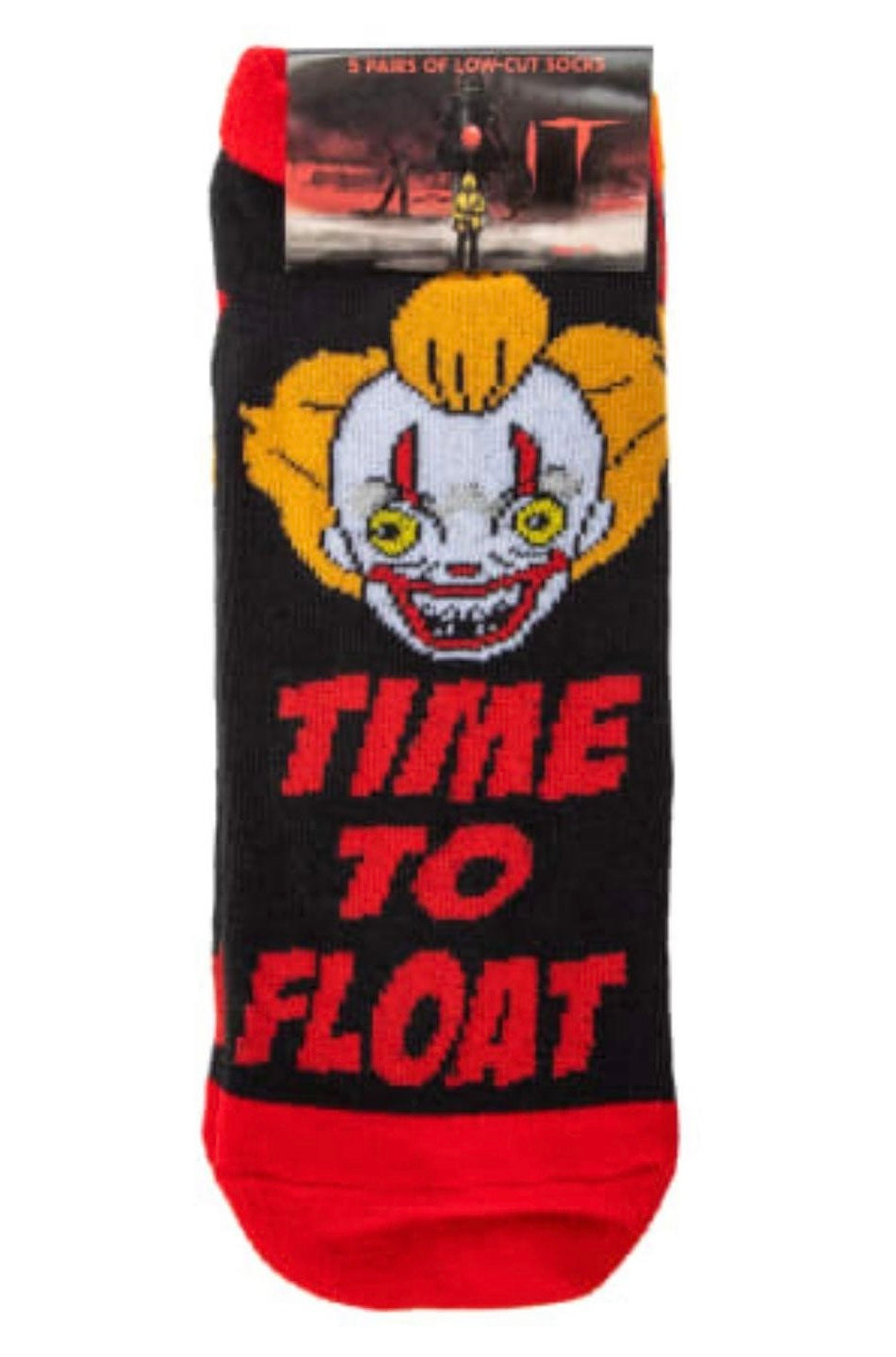 IT THE MOVIE Ladies 5 Pair Of PENNYWISE Low Show HALLOWEEN Socks ‘TIME TO FLOAT’