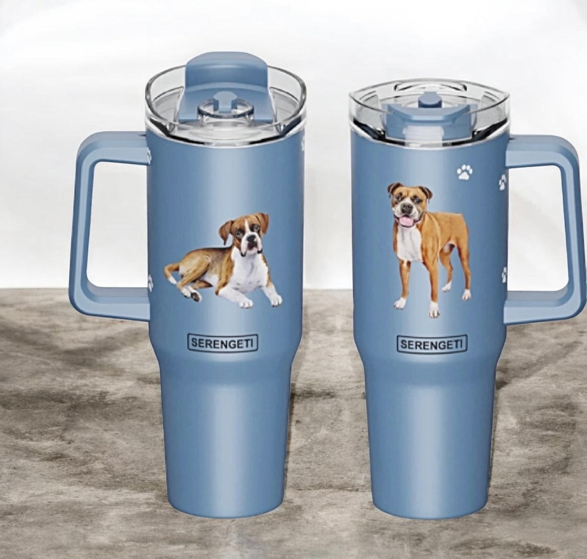 Dog & Cat Stainless Steel Ultimate 40 Oz. Tumbler Hot & Cold Travel Mug By E&S Pets (Choose Breed)