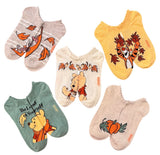 DISNEY WINNIE THE POOH Ladies 5 Pair Of Autumn Socks