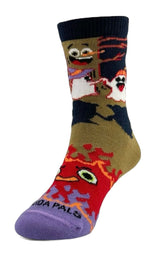 SPOOKY GHOST PARTY Unisex Kids Halloween Socks Kids Age 3-5 Sock Panda Brand - Novelty Socks And Slippers