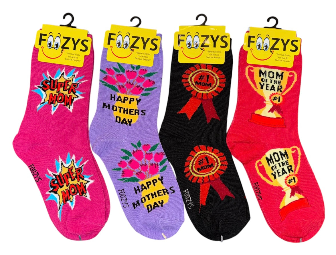 FOOZYS Brand Ladies MOTHERS DAY Socks (Choose Style) - Novelty Socks And Slippers