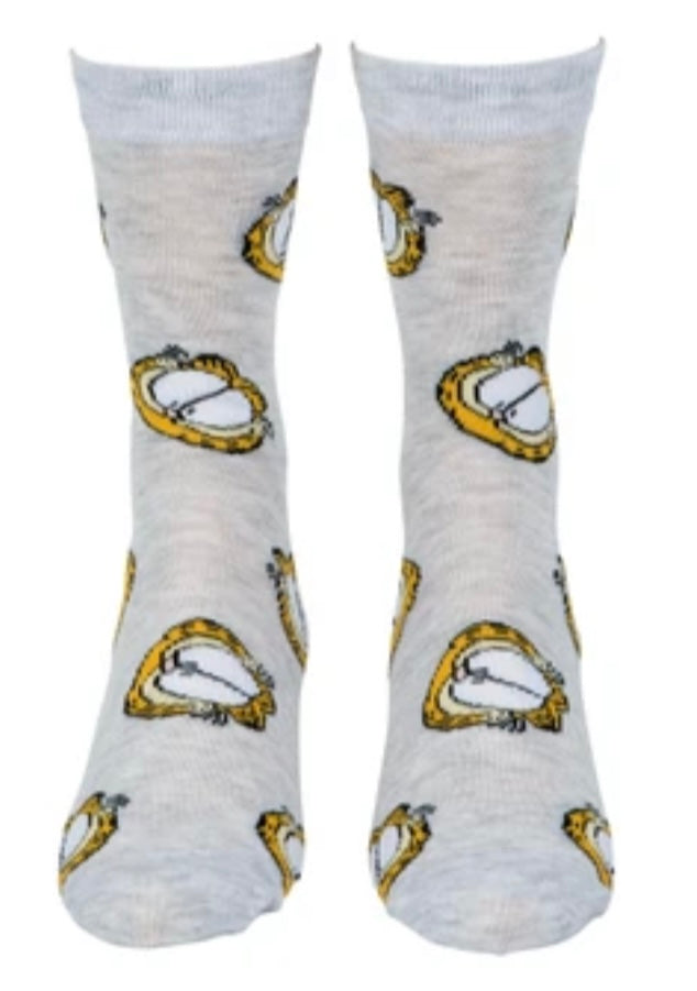 GARFIELD & ODIE Men’s 2 Pair Of Socks ‘ASK ME IF I CARE’ - Novelty Socks And Slippers