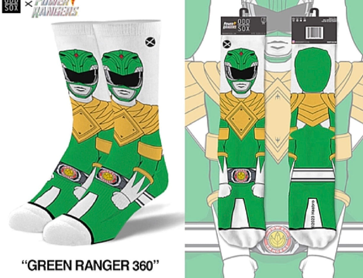 POWER RANGERS Men’s Crew Socks ODD SOX Brand (Choose Ranger)
