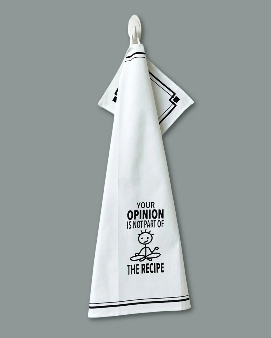 HEY NOW Brand By Fabdaz YOUR OPINION IS NOT PART OF THE RECIPE Kitchen Tea Towel - Novelty Socks And Slippers