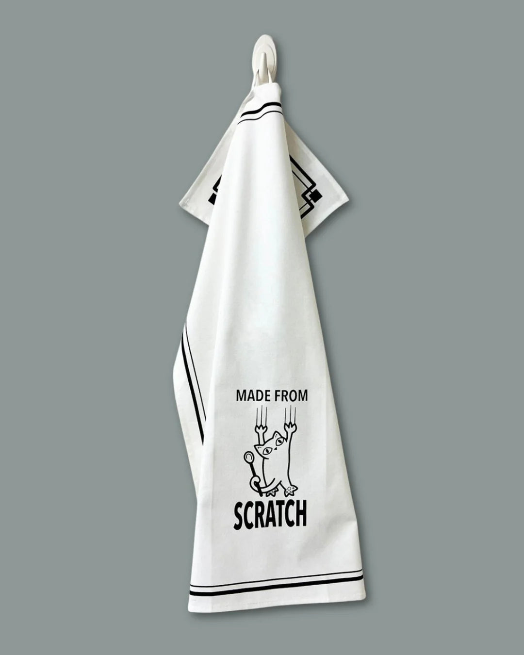 HEY NOW Brand By Fabdaz Cat Kitchen Tea Towel MADE FROM SCRATCH - Novelty Socks And Slippers