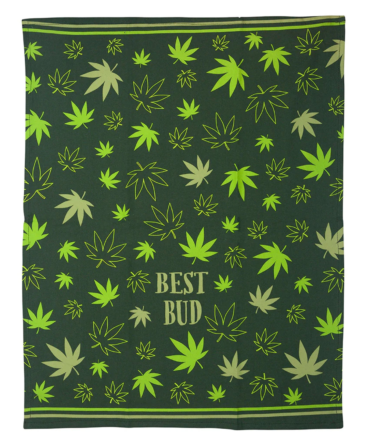 FUNATIC Brand MARIJUANA KITCHEN TEA TOWEL ‘BEST BUD’ - Novelty Socks for Less