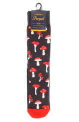 MUSHROOM Men’s Socks PARQUET BRAND MUSHROOMS ALL OVER - Novelty Socks And Slippers