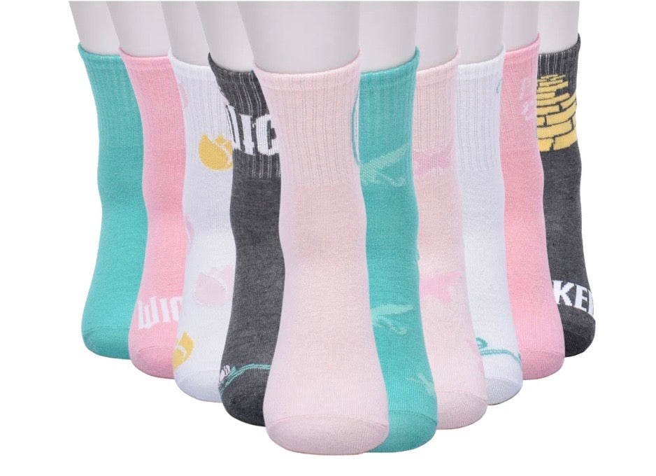 WICKED The Movie Ladies 10 Pair Of Shortie Crew Socks ‘Not Your Basic Witch’ - Novelty Socks And Slippers