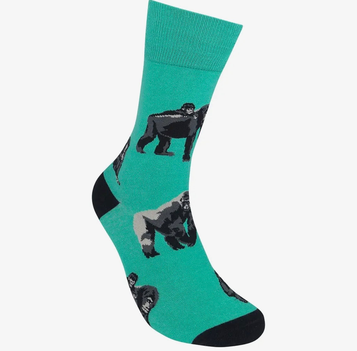 GORILLA Adult Unisex Socks FUNATIC Brand GORILLAS All Over - Novelty Socks And Slippers