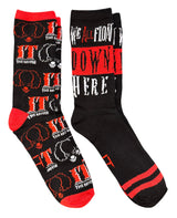 IT THE MOVIE Ladies 2 Pair Of PENNYWISE HALLOWEEN Socks (Choose Style)