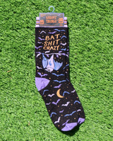 GROOVY THINGS Brand Ladies BAT SHIT CRAZY Socks - Novelty Socks And Slippers