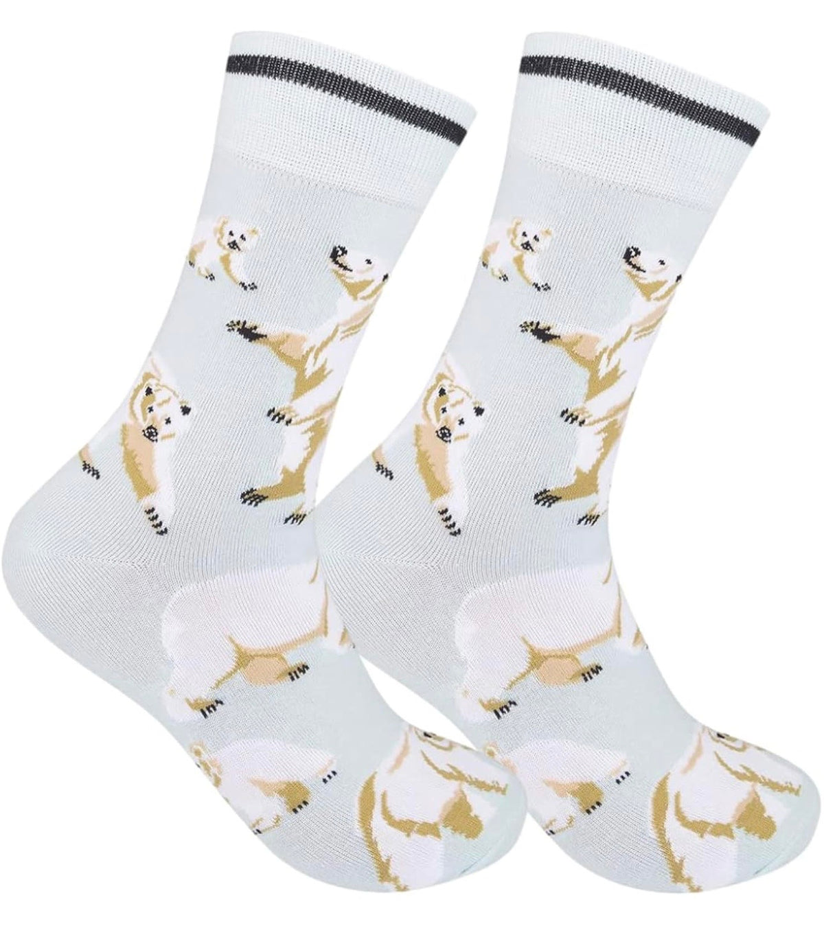 POLAR BEAR Adult Unisex Socks FUNATIC Brand POLAR BEARS All Over - Novelty Socks And Slippers