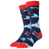 LOVE BITES Men’s Shark Socks OOOH GEEZ Brand SHARKS & HEARTS