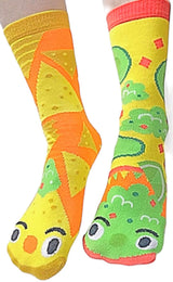 PALS SOCKS Brand Unisex CHIPS & GUAC MISMATCHED Socks (CHOOSE SIZE) - Novelty Socks for Less