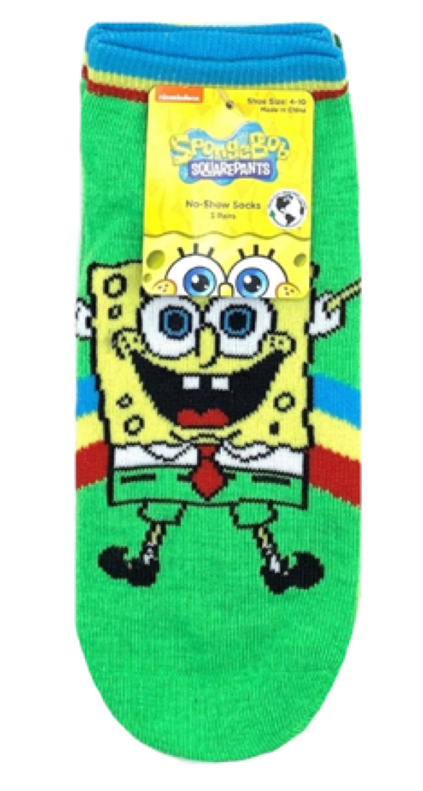 SPONGEBOB SQUAREPANTS Ladies 3 Pair Of SAINT PATRICKS DAY No Show Socks - Novelty Socks for Less