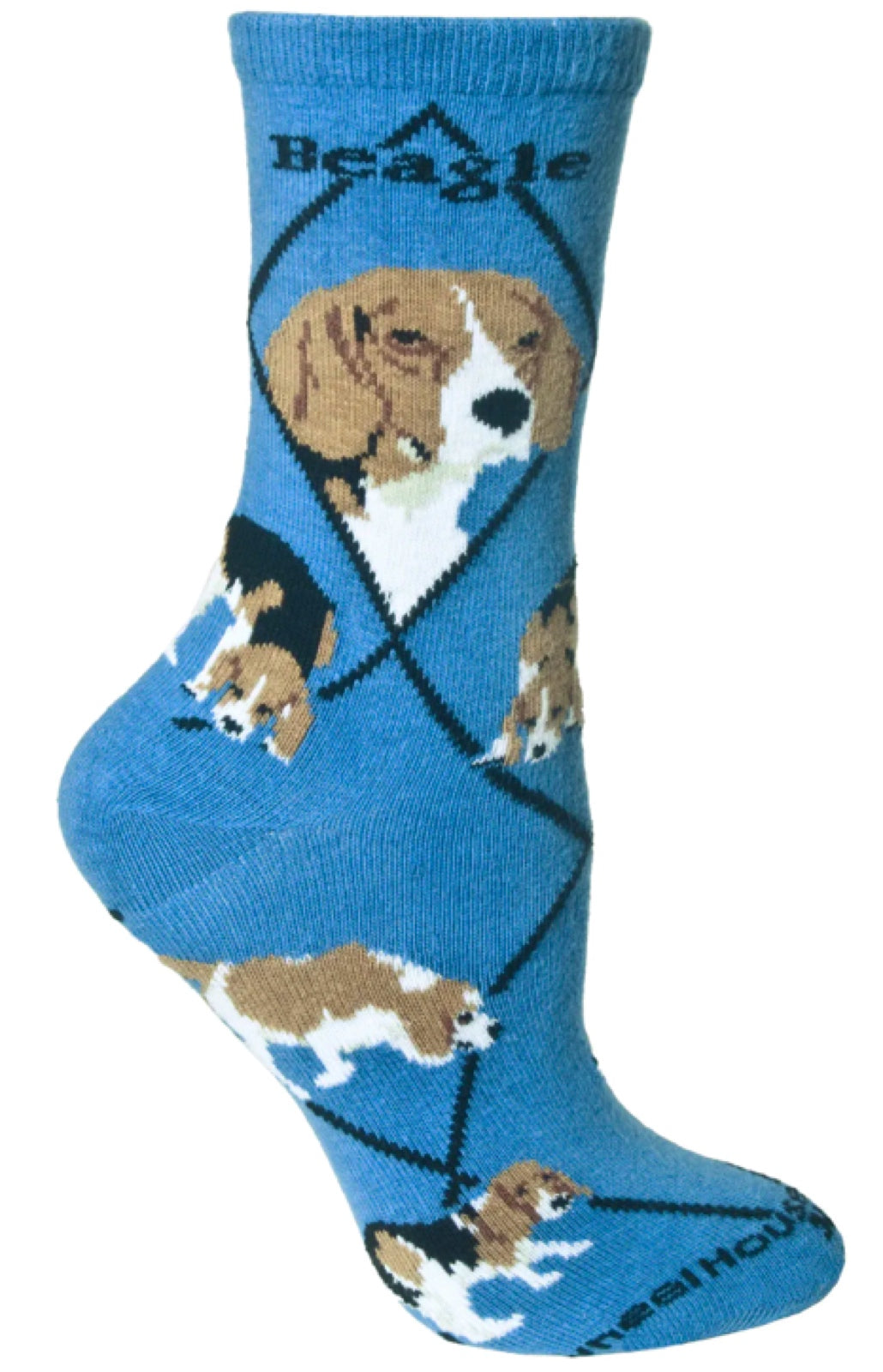 WHEEL HOUSE DESIGNS Brand MEN’S BEAGLE DOG SOCKS **MADE IN USA!** - Novelty Socks for Less