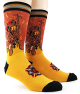 FOOT TRAFFIC Brand Men's FIREFIGHTER SOCKS - Novelty Socks for Less