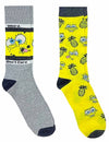 SPONGEBOB SQUAREPANTS Men's 2 Pair Of SOCKS 'WEIRD. DON'T CARE' - Novelty Socks for Less
