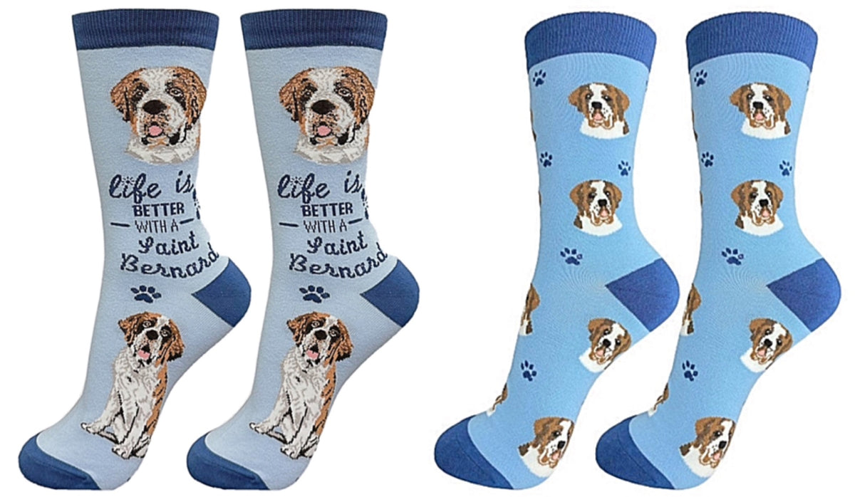 SAINT BERNARD Dog Unisex Socks By E&S Pets CHOOSE SOCK DADDY, LIFE IS BETTER - Novelty Socks for Less