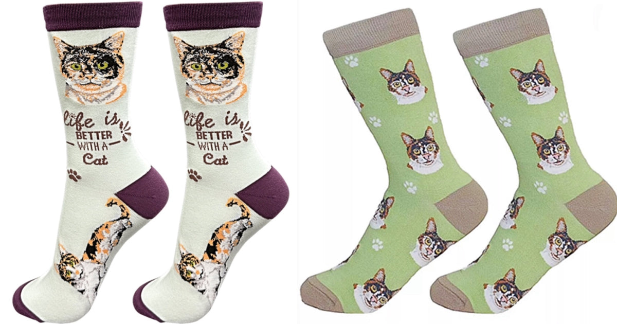 CALICO Cat Unisex Socks By E&S Pets CHOOSE SOCK DADDY, LIFE IS BETTER - Novelty Socks for Less
