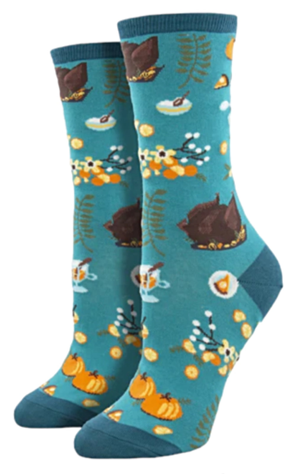 SOCKSMITH Brand Ladies THANKSGIVING DINNER Socks - Novelty Socks for Less