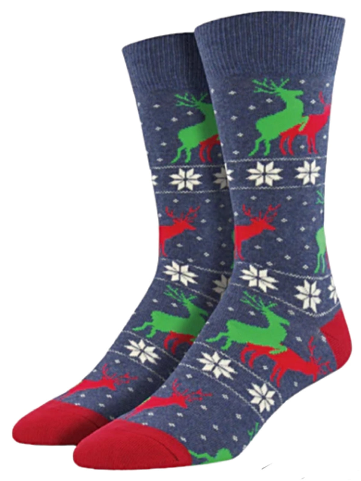 SOCKSMITH Brand Men’s CHRISTMAS Socks ‘NAUGHTY REINDEER’ - Novelty Socks for Less