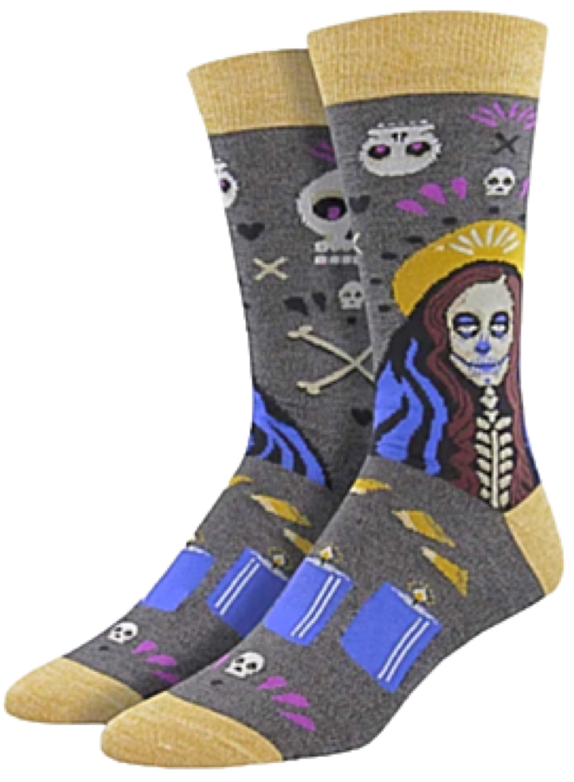 SOCKSMITH Brand Men’s WICKED VOODOO Graphic Bamboo Socks - Novelty Socks for Less