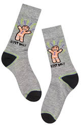 SHREK THE MOVIE Men’s GINGERBREAD MAN Socks ‘EAT ME!’ - Novelty Socks for Less