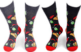 PARQUET BRAND Men's TACOS, HOT PEPPERS & HOT SAUCE Socks (CHOOSE COLOR) - Novelty Socks for Less