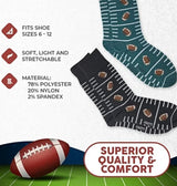 FOOZYS BRAND Men’s 2 Pair OF FOOTBALL SOCKS - Novelty Socks for Less