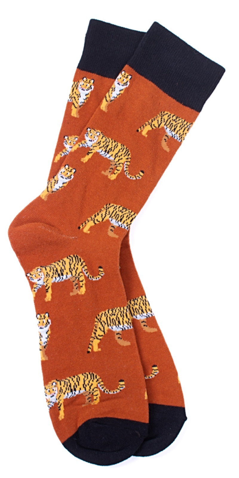 PARQUET Brand Men’s WILD ANIMALS Socks CHOOSE TIGERS, ELEPHANTS, ZEBRAS - Novelty Socks for Less
