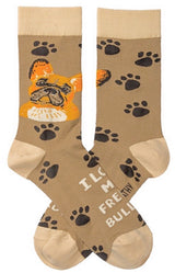 PRIMITIVES BY KATHY UNISEX ‘I LOVE MY FRENCH BULLDOG’ Socks - Novelty Socks for Less