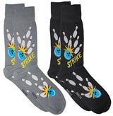 FOOZYS BRAND MEN’S 2 PAIR OF BOWLING SOCKS - Novelty Socks for Less